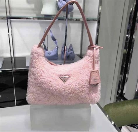 fluffy prada bag|Prada shoulder bag.